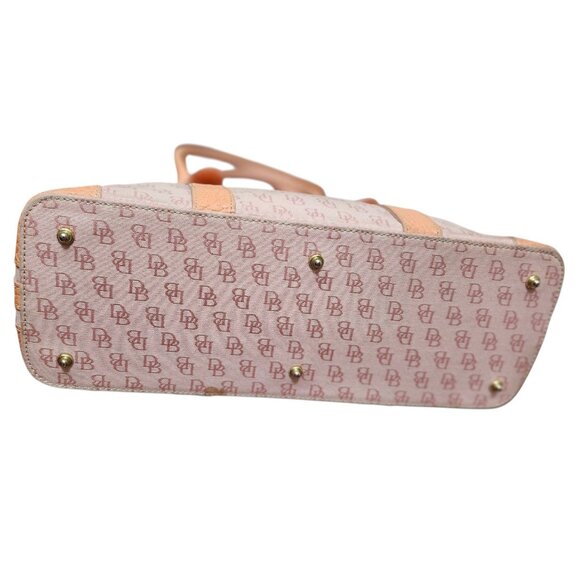 Y2K Dooney & Bourke Logo Pink Canvas Bag Purse - Picture 9 of 16